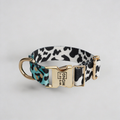 Luxury Dog Collar Aqua Camo